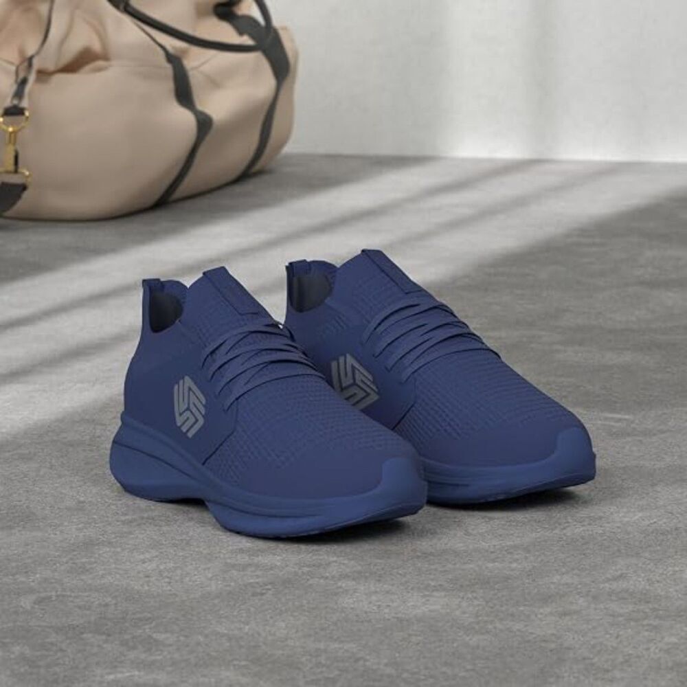 Men's Dark Blue Slip On Breathable Workout Lightweight Workout Gym Sneakers